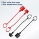 thumbnail image 3 of Uxcell 2 Conjunto 3/4 ISO-A Tapón de Polvo para Manguera Hidráulica Macho y Cubierta de Enchufe Hembra, Rojo/Negro, 3 of 7