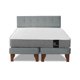 thumbnail image 1 of Cama Europea Zen Best Tela Velvet Gris 2 Plaza + Respaldo, 1 of 3