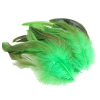 Magideal - 50 Piezas De Plumas Para Manualidades Decorativas, Plumas De Pollo Suaves, Accesorios Artesanales Para Sombreros, Suministros Para Fiestas, Festivales Verde