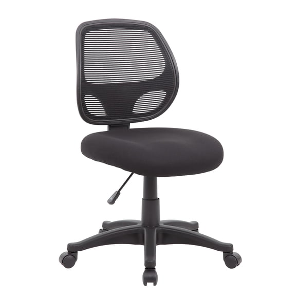 Silla de trabajo de malla negra grado comercial Boss Office Products