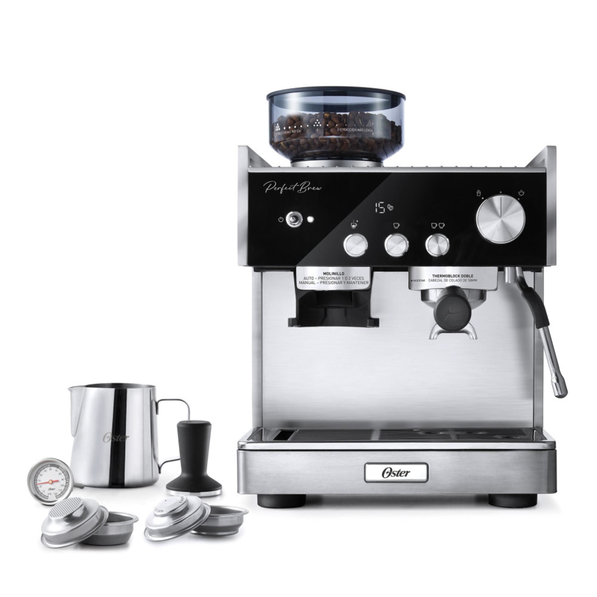 Cafetera Perfect Brew Oster Para Espresso Bvstem7400 Gris