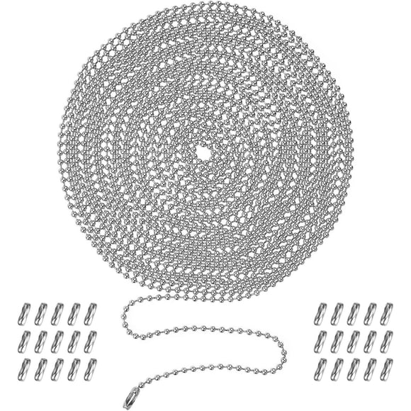 Cadena para ventilador Opvixi de 236 in, 3 mm, con 30 conectores