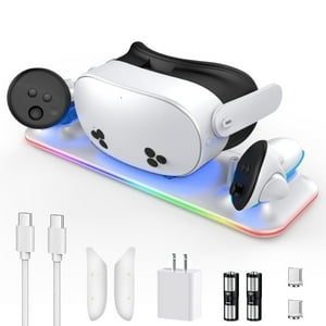 Base De Carga Aaronmei Meta Quest 3S Pd 18W Rgb Blanco