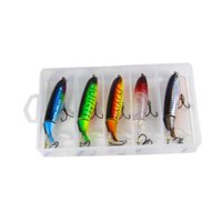 Ioensy - 5 Señuelos De Pesca Crankbait Duro Spinnerbaits Swimbaits Para Lucio, Crappie Y Lubina