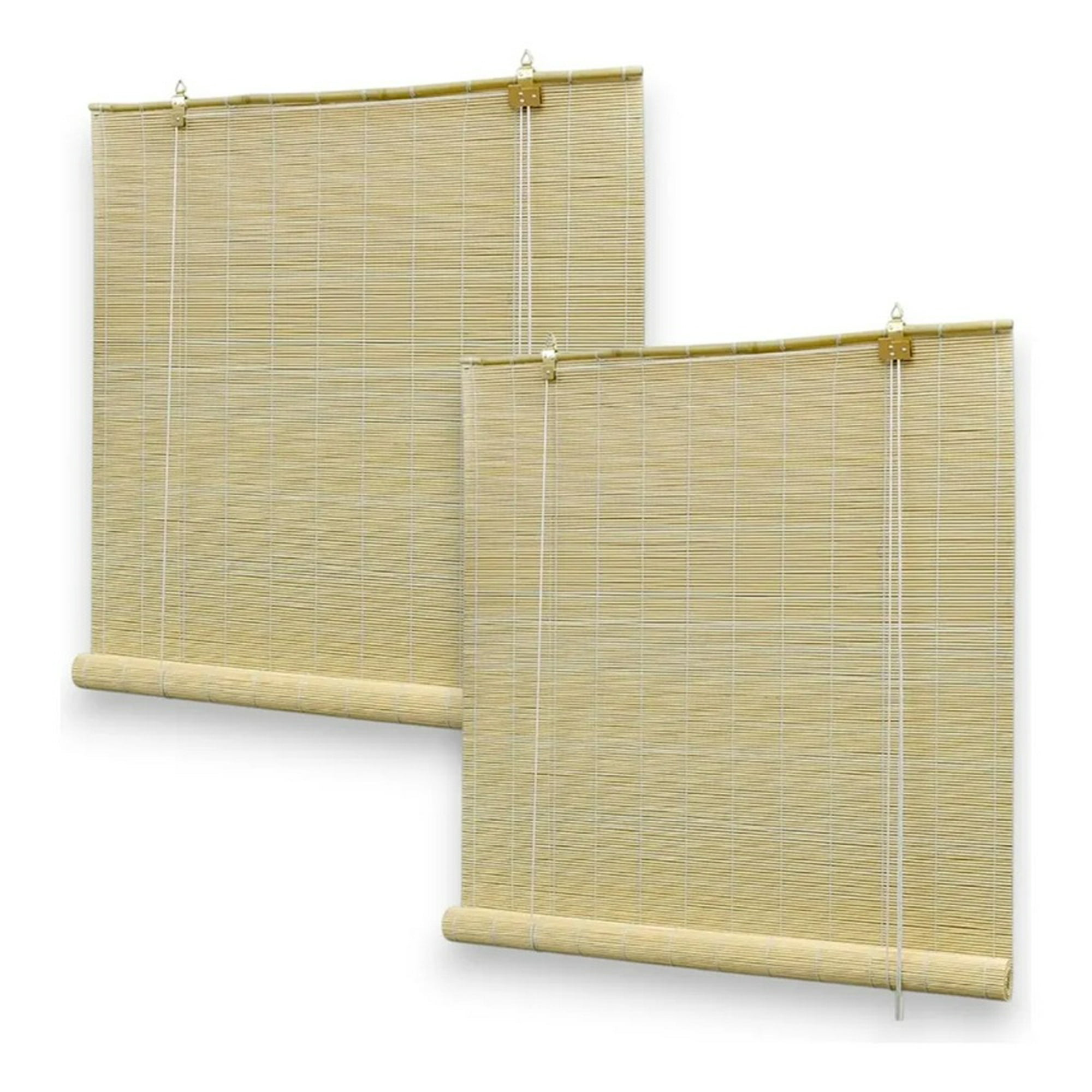 Genérico - X2 Cortina Bambu 180x180cm Persiana Roller Bambu Enrollable