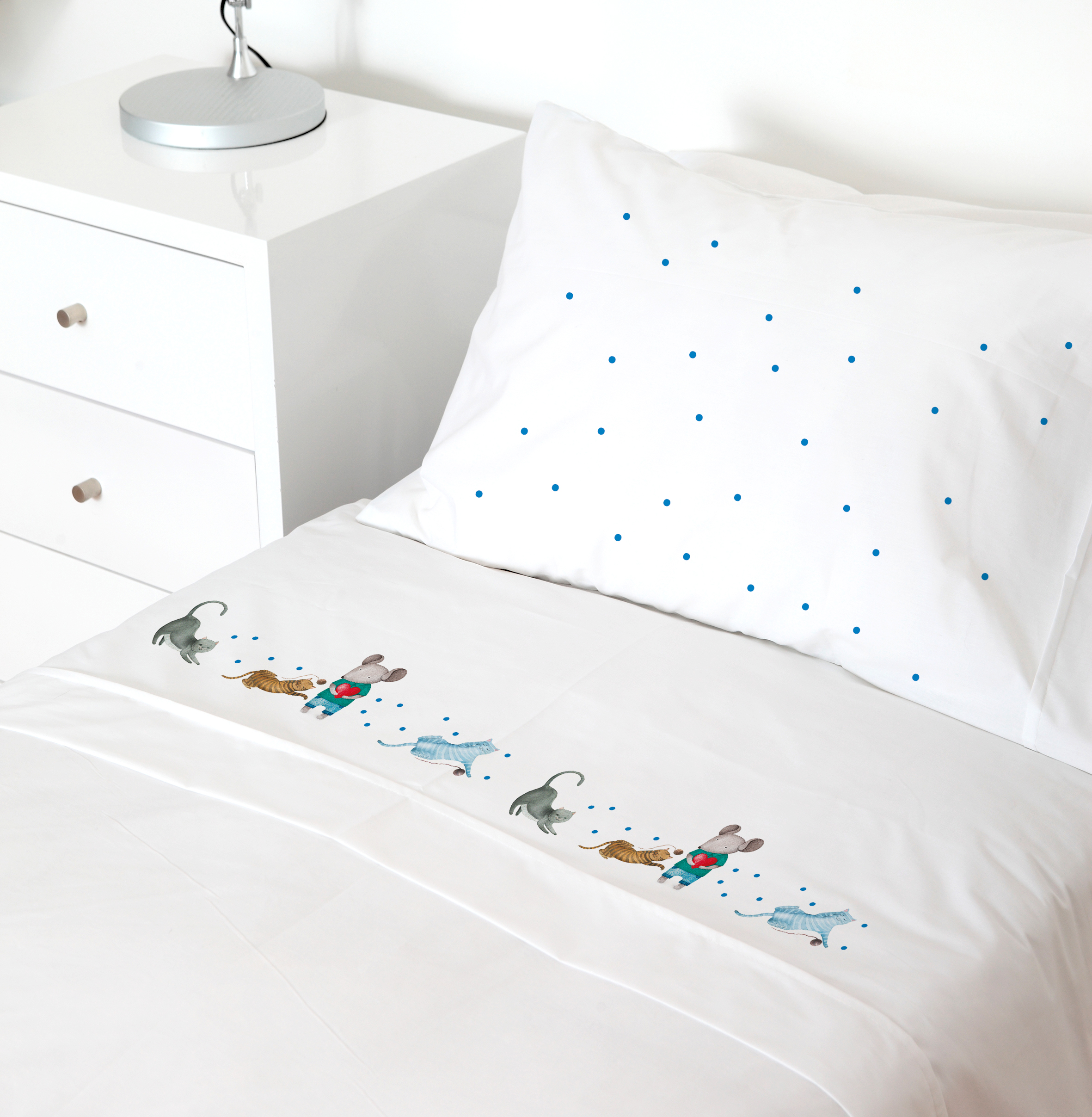 Tuyo Print - Juego De Sábanas 1,5 Pl Ratoncito