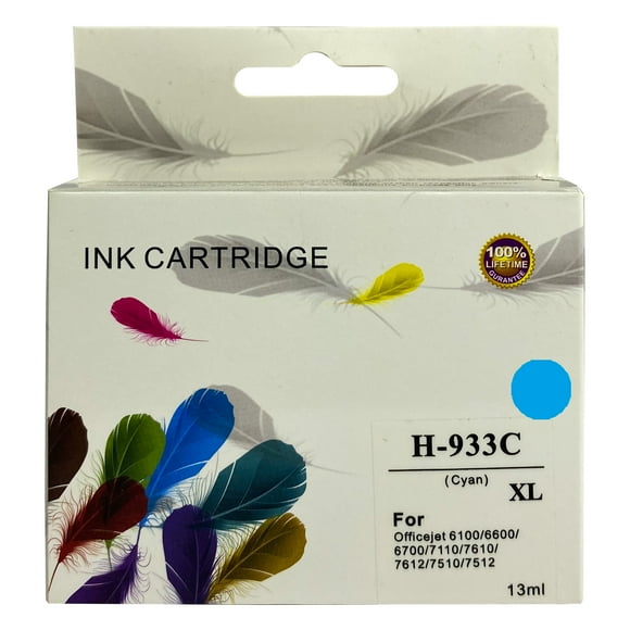 Tinta Cian para 932xl 933xl Officejet 6100 6600 Alternativa