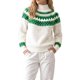 thumbnail image 2 of INSPIRE CHIC Suéter Fair Isle para Mujer Cuello Alto Vintage Casual Manga Larga Talla Grande Beige, 2 of 6