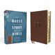 thumbnail image 1 of Biblia de estudio HarperCollins NIV Quest con cubierta de cuero suave marrón, 1 of 8
