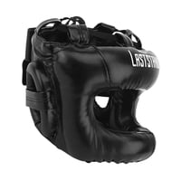 Ioensy - Casco De Boxeo Transpirable Muay Thai Headgear Para Sparring Kickboxing Karate Black