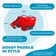 thumbnail image 4 of Chaleco salvavidas para perro Outward Hound Dawson Swim rojo talla XL, 4 of 7