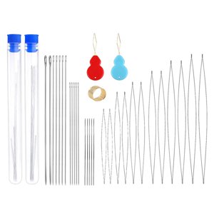 Magideal - Contundente Para Mano, Tejer Hilo De Acero Inoxidable, Coser, Hacer Manualidades, Tejer, Tejer, Encordar, Ojo Grande , A G