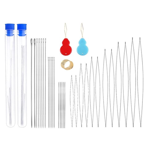 Magideal - Contundente Para Mano, Tejer Hilo De Acero Inoxidable, Coser, Hacer Manualidades, Tejer, Tejer, Encordar, Ojo Grande , A G