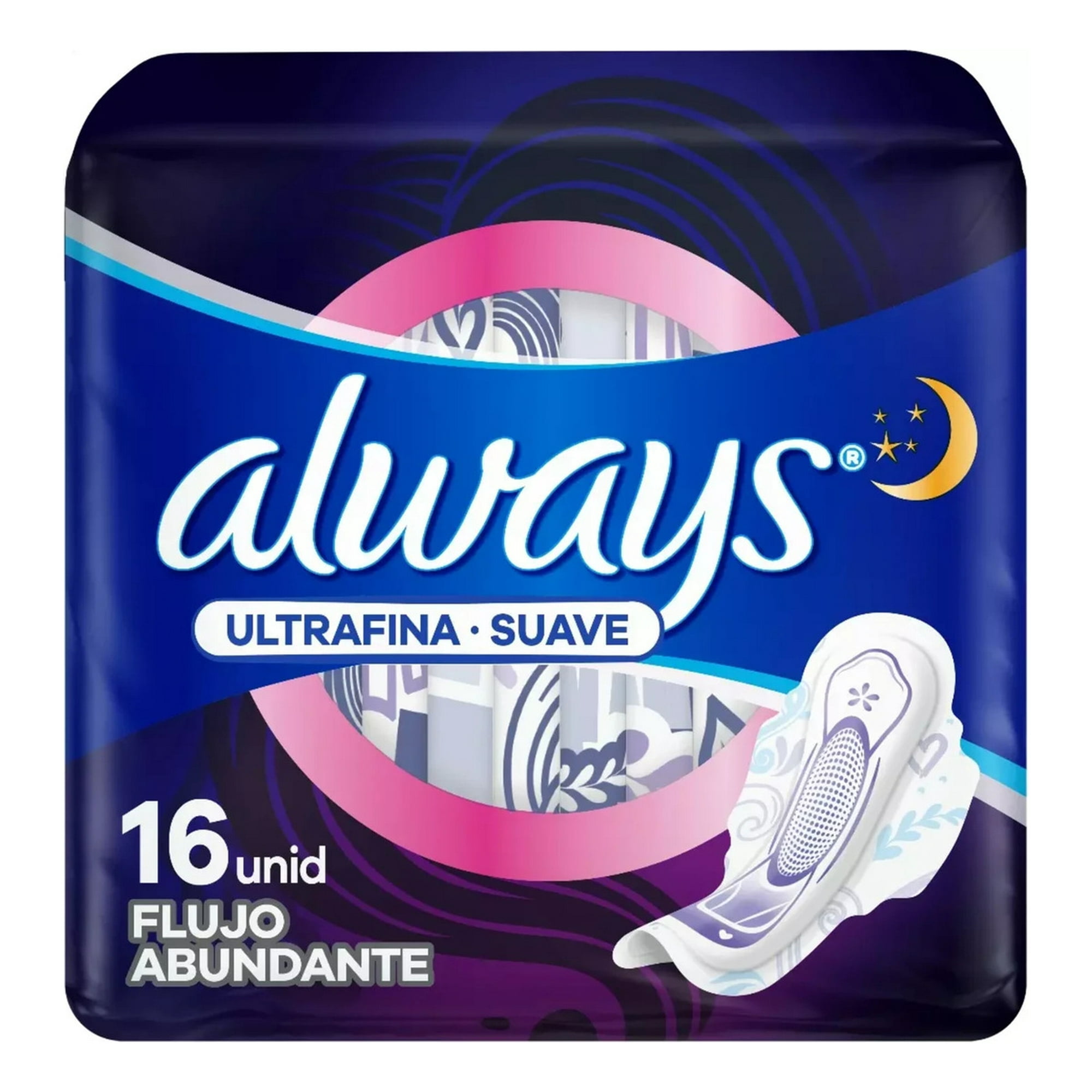 Toallas Higiénicas Ultrafina Nocturna Largas 16 un Always