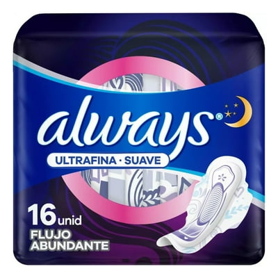 Toallas Higiénicas Ultrafina Nocturna Largas 16 Un Always