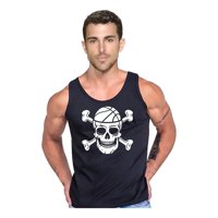 Persodesign - Polera Tank Basketball Skull Bone Musculosa Gym Life Tank Talla Xl Negro Hombre