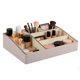 thumbnail image 1 of Organizador RHCSZ 33 cm Beige de Cuero PU con Ribete Oro Rosa, 1 of 9