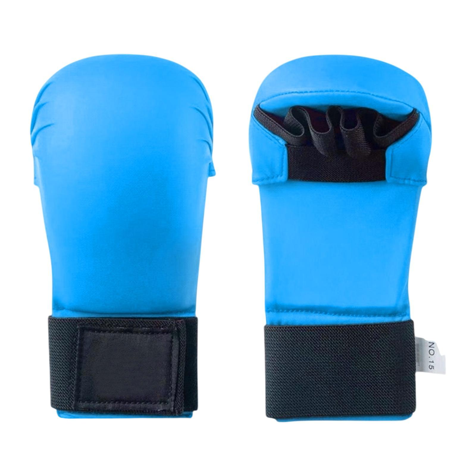 Magideal - Guantes De Boxeo Guantes De Guantes Profesionales, Guantes De Entrenamiento De Práctica Guantes De Kickboxing Para Sanda Sparring Karate Fighting Pad Azul L