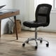 thumbnail image 2 of Silla de trabajo Serta Essential sin brazos con ruedas y respaldo de malla negra, 2 of 9