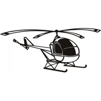 Rienda Libre Graphics - Decomural Simple Helicopter Aircraft Transport Ws-17862