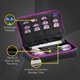 thumbnail image 3 of Funda para dardos Casemaster Plazma negra con cierre y ribete de amatista, 3 of 8