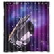 thumbnail image 1 of Cortina de ducha con diseño de galaxia, espacio, universo y estrellas, con ganchos, tamaño 66 x 72 pulgadas, 1 of 3