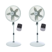 Ventilador De Pedestal Lasko Elegance Performance De 18 Pulgadas Con Mando A Distancia, Paquete De 2