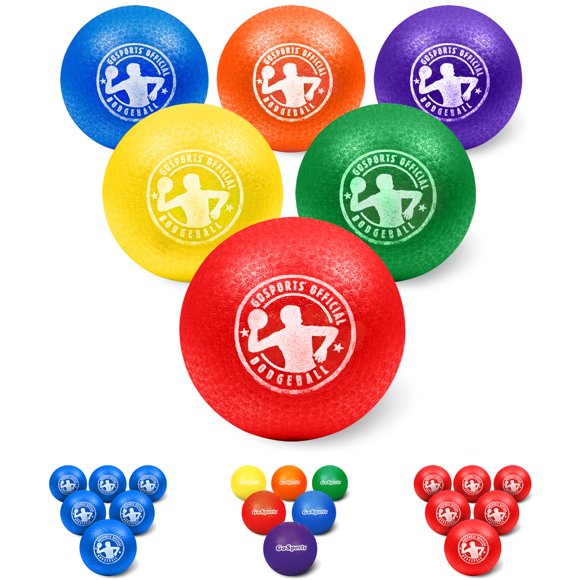 Dodgeball inflable GoSports, sin pinchazos, con bomba de bolas y bolsa, 6 unidades