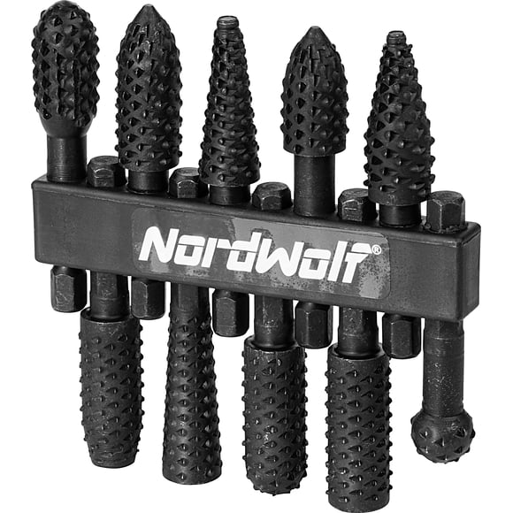 Juego de limas Rotary Burr para tallar madera NordWolf, 10 piezas