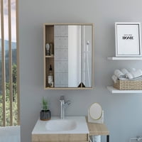 Tuhome - Botiquin Para Baño Ara 60X60X13,6 Cm Rovere Con Espejo