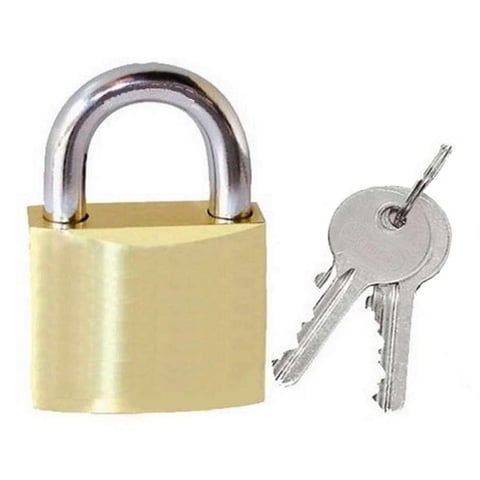 Gen - Candado A Llave 32Mm Metal Maleta Casillero Equipaje Locker Multicolor