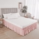 thumbnail image 1 of suxuMhao Falda de Cama Elástica Envolvente con Volantes Tamaño Queen, Gris Rosa - Colchón de 60x80 Pulgadas Compatible con Caída de 15 Pulgadas, Falda de Ropa de Cama de 1 Pieza para Decoración de, 1 of 3