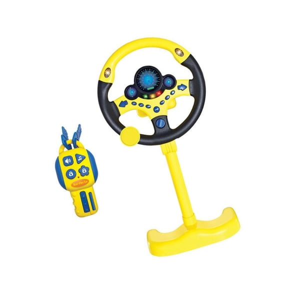 Volante De Juguete Para Simular Conducción, Juguetes Eléctricos Para Niños Pequeños, Bebés, Amarillo