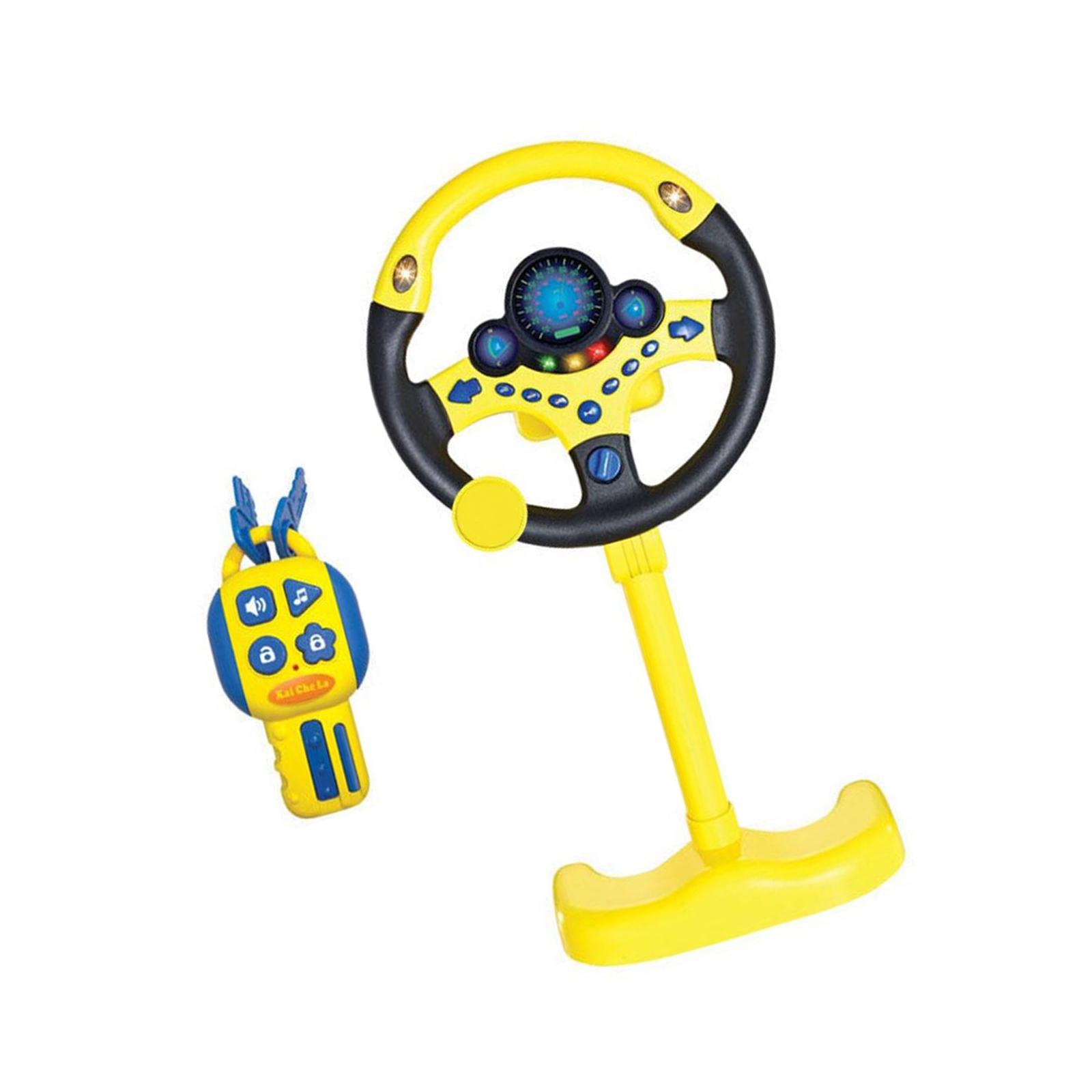 Bothyi - Volante De Juguete Para Simular Conducción, Juguetes Eléctricos Para Niños Pequeños, Bebés, Amarillo