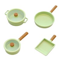 Bothyi - 4 Piezas 1/6 Olla De Cocina Para Casa De Muñecas Mini Modelo De Utensilios De Cocina Para Muñecas Bjd Cocina Verde