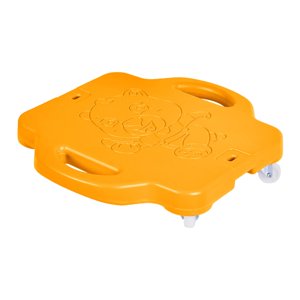 Ioensy - Tablero De Scooter Con Mango, Tabla De Piso Con Rodillo Para Actividades En El Patio Trasero, Al Aire Libre, Amarillo