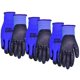 thumbnail image 1 of Paquetes de 3 pares de guantes MidWest Max Grip para hombre, color azul L-XL, 1 of 3