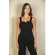 thumbnail image 5 of Mono Casual Suave De Tirantes Finos Con Cuello Entallado Negro (para Mujer), 5 of 5