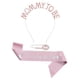 thumbnail image 1 of Mommy To Be Sash Set Decoración De Fiesta Para Baby Shower Niño Niña Revelación De Género Rosa, 1 of 5