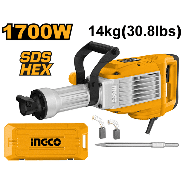 Martillo Demoledor Industrial Ingco 1700w Sds Hex 50 Joules | Lider