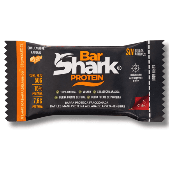 Shark Bar Protein barra proteica sabor Jengibre 10 unidades