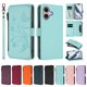thumbnail image 3 of Funda Cartera Mariposa para [iPhone 16 Plus] con Soporte y Cremallera Verde menta, 3 of 6