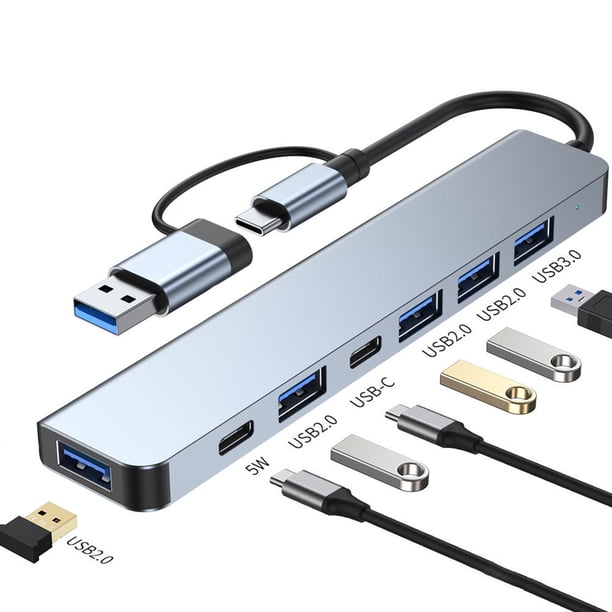 7-in-1 Type C Docking Station Drive Free Type C Adapter Plug And Play USB C To USB3.0 Expansion Dock For Phone MacBook Desktops