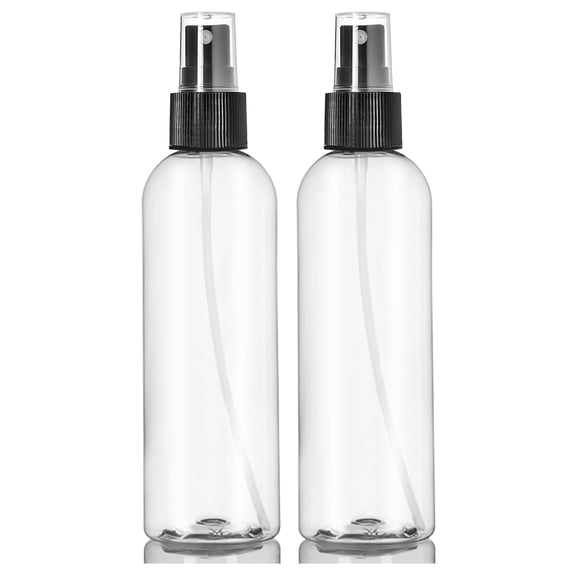 Botella de Spray ljdeals 237 ml Plástico Transparente con Pulverizador de Niebla Fina Paquete de 2