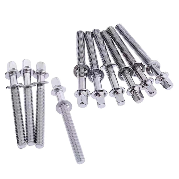 10 Uds. Varillas De Tensión De Tambor Duraderas Con Tornillo Apretado Para Piezas De Reparación, Trampa De Tambor De 5mm X 90mm