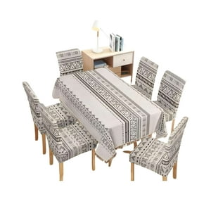Teng Fei - Juego Mantel Más 6 Fundas De Silla Para Comedor 140X220 Cm