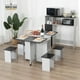 thumbnail image 2 of Juego De Comedor plegable + 4 Pisos + Mueble Organizador  Gris/Negro, 2 of 6