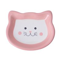 Ioensy - Cuenco Para Gatos, Plato De Alimentación Para Mascotas, Cuenco Para Chinchilla, Cerámica Pequeña, Rosa