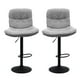 thumbnail image 1 of Pack 2 Silla de Bar Ajustable base negra y tela Estilo Nórdico gris, 1 of 5