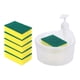 thumbnail image 3 of Dispensador De Jabón Para Platos Y Soporte De Esponja Con 6 Esponjas Práctico Para Fregadero De Hotel Transparente, 3 of 5